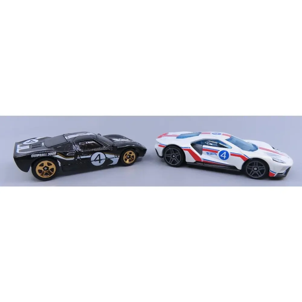 Hot Wheels FORD GT-40 & '17 Ford GT LOT of 2 Loose 1:64 Diecast Cars Mattel